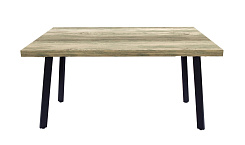 Стол Фостер М 1200*800*750 Ноги КС-60 /черный металл (комплект) (Дуб Сомеро 1022)